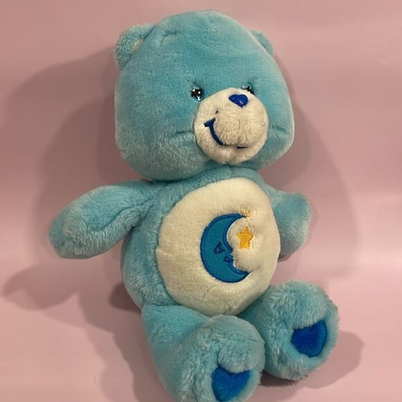 2002 Bedtime Bear Care Bears Play Along 10” Plush Blue Moon & Star Good Used Co… - Picture 5 of 10